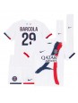 Paris Saint-Germain Bradley Barcola #29 Replika Borta Kläder Barn 2024-25 Kortärmad (+ byxor)